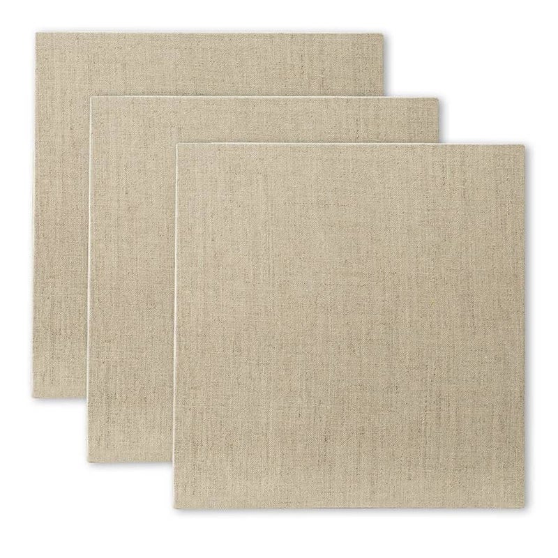 Senso Clear Primed Linen Panels - 12x16-3 Pack of Panels for Painting Oils, Acrylics, Pastels and More - Image 1